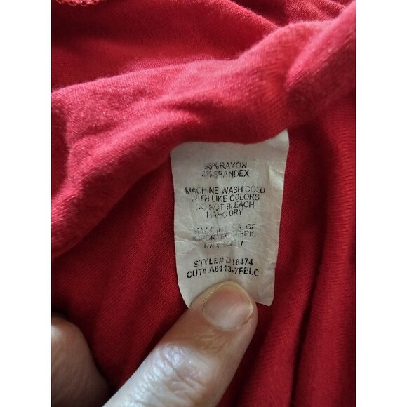 Soprano Dress Women's Red Knit Open Back Size Large - Picture 7 of 7